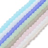 Imitation Jade Solid Color Glass Beads Strands EGLA-A034-J8mm-MD-M-1