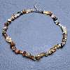 Natural Red Agate Chip Beaded Necklaces for Women IW6789-51-1