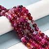 Natural Striped Agate/Banded Agate Beads Strands G-A246-8mm-13-8