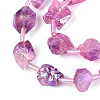 Dyed Electroplate Raw Rough Natural Amethyst Beads Strands G-Q610-05E-4