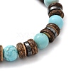 Natural Howlite Stretch Bracelets BJEW-JB05359-04-2