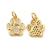 Rack Plating Brass Micro Pave Cubic Zirconia Charms KK-F851-07G-1