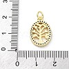 Brass Micro Pave Cubic Zirconia Pendants KK-S510-36G-02-3