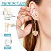 BENECREAT 6 Pairs Brass Stud Earring Finding KK-BC0011-90-2