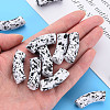 Opaque Spray Painted Acrylic Beads MACR-S372-001F-B04-5