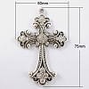 Alloy Rhinestone Cross Big Pendants LS-ALRI-1475-P-NR-1