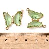 Brass Pave Faceted Glass Connector Charms X-FIND-Z020-04H-3