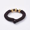 Adjustable Braided Bead Bracelets and Rings Jewelry Sets SJEW-JS01033-01-6