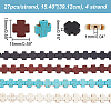 ARRICRAFT 4 Strands 4 Colors Synthetic Turquoise Beads Strands TURQ-AR0001-17-2