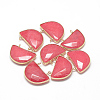 Natural White Jade Semi Circle Pendants G-Q972-02-1