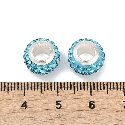 Alloy Rhinestone Clay Pave Beads ALRI-D300-03S-11-1