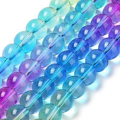Baking Paint Transparent Glass Beads X1-DGLA-M001-10mm-03-1