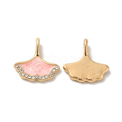Rack Plating Alloy Rhinestone Pendant ENAM-O050-01G-02-1