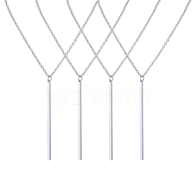 304 Stainless Steel Pendant Necklaces NJEW-FH0001-14B-1
