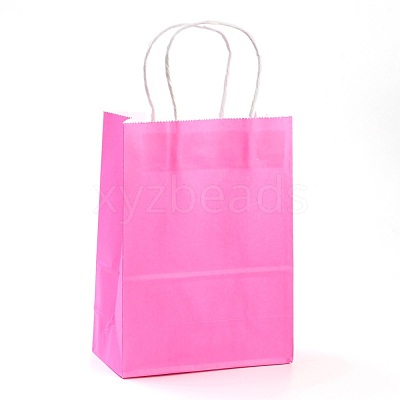 Pure Color Kraft Paper Bags AJEW-G020-A-02-1