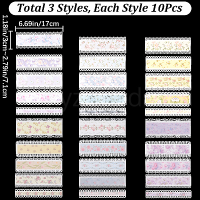3 Sets 3 Colors Paper Hollow Lace Scrapbook Paper Pads Sets DIY-CP0008-93A-1