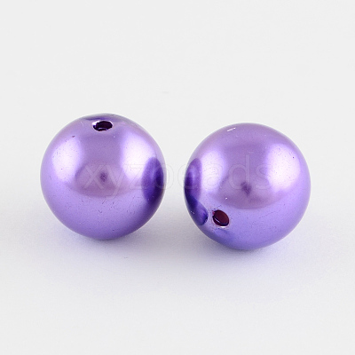 ABS Plastic Imitation Pearl Round Beads SACR-S074-10mm-A64-1