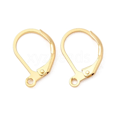 Brass Leverback Earring Findings KK-P340-20A-G-1