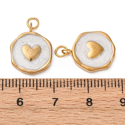 304 Stainless Steel Enamel Pendants STAS-U061-34G-C01-1