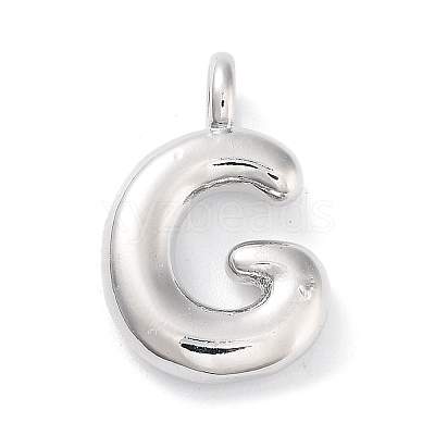 Rack Plating Brass Balloon Letter Pendants X-KK-C050-01P-G-1