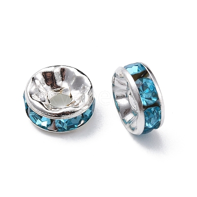60Pcs 3 Style Brass Rhinestone Spacer Beads RB-FS0001-04-1
