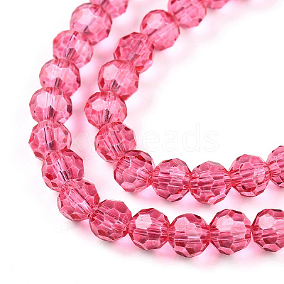Baking Paint Transparent Glass Beads Strands DGLA-A035-T4mm-D02-1