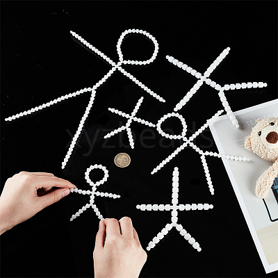 6Pcs 6 Style Plastic Action Figure Movable Skeleton DIY-PH0020-90-1
