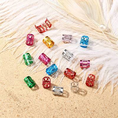 Aluminum Dreadlocks Beads Hair Decoration X-ALUM-R003-M-1