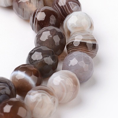 Natural Botswana Agate Bead Strands G-J376-08-8mm-1