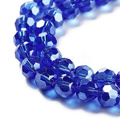 Electroplate Transparent Glass Beads Strands EGLA-A035-T6mm-A21-1