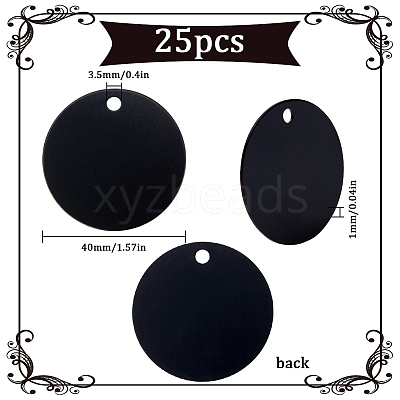 25Pcs Aluminum Pendants FIND-SP0002-55A-B-1