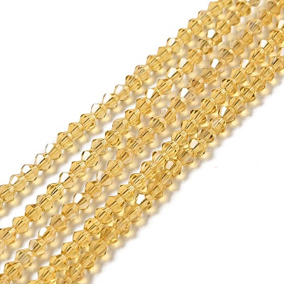 Transparent Electroplate Glass Beads Strands EGLA-S056-4mm-20-1