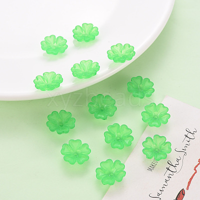 Transparent Frosted Acrylic Bead Caps MACR-S371-04A-734-1