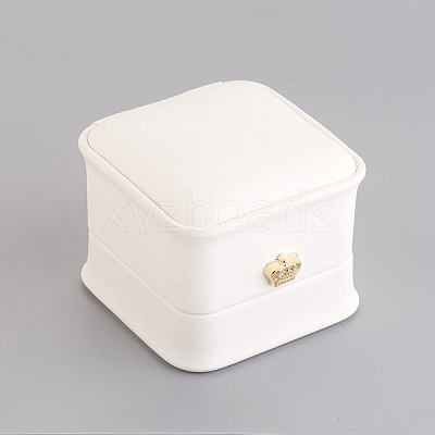 PU Leather Ring Gift Boxes X-LBOX-L005-A03-1