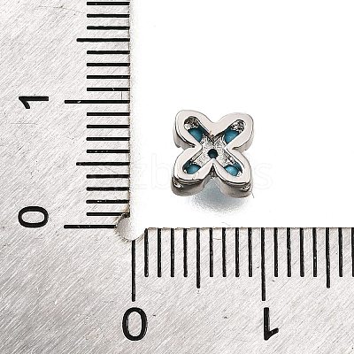 Brass Micro Pave Cubic Zirconia Beads KK-D356-03B-P-1