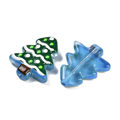 Christmas Theme Handmade Lampwork Beads LAMP-I027-07N-1