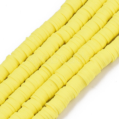 Handmade Polymer Clay Beads Strands CLAY-R089-6mm-126-1