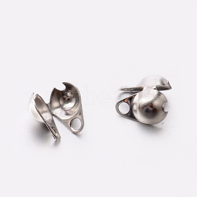 Tarnish Resistant 201 Stainless Steel Bead Tips STAS-E077-17-1