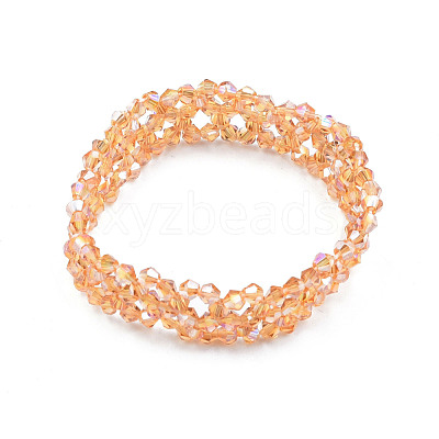 Bling Glass Beaded Stretch Bracelet BJEW-N018-03-1