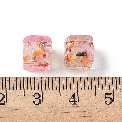Baking Paint Handmade Gold Sand Lampwork Beads LAMP-P072-01A-07-1
