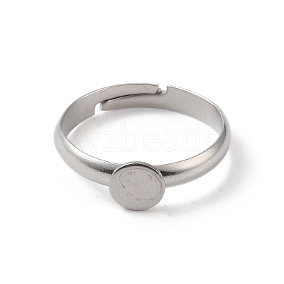 Non-Tarnish 304 Stainless Steel Pad Ring Settings STAS-K278-11A-P-1
