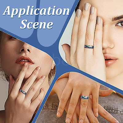 24Pcs 6 Styles 201 Stainless Steel Grooved Finger Ring Settings STAS-ME0003-12MC-1