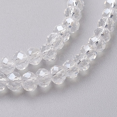 Electroplate Glass Beads Strands EGLA-F124-FR-B11-1