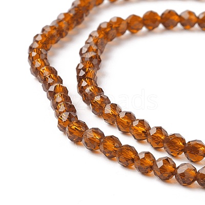 Transparent Glass Beads Strands GLAA-C019-01B-14-1