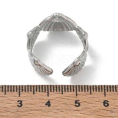 304 Stainless Steel Cuff Open Ring Setting SA-CBA37BC-08C-P-1
