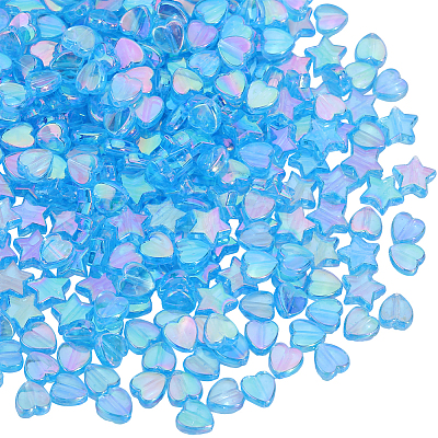 800Pcs 2 Styles Eco-Friendly Transparent Acrylic Beads TACR-SP0001-01D-1