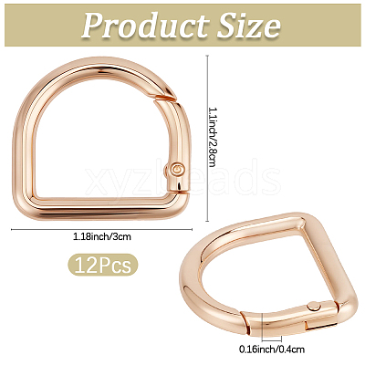 12Pcs Alloy Spring Gate Rings FIND-CN0002-49KCG-1
