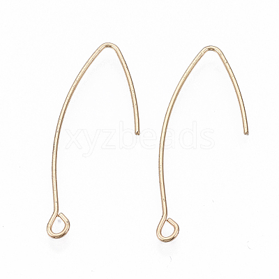 Brass Earring Hooks X-KK-N231-08-NF-1