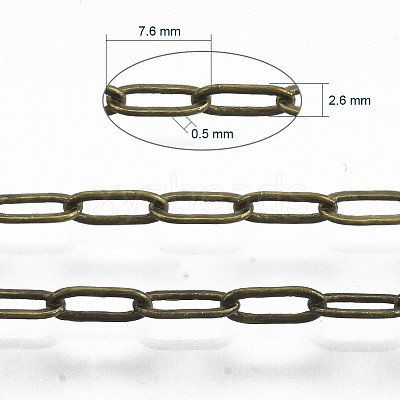 Brass Paperclip Chains X-CHC-S008-001D-AB-1
