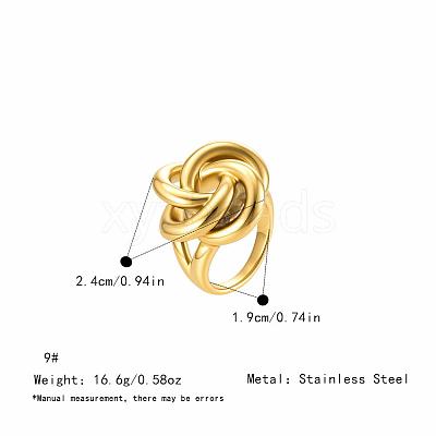 Geometric Spiral 304 Stainless Steel Rings PQ1918-4-1
